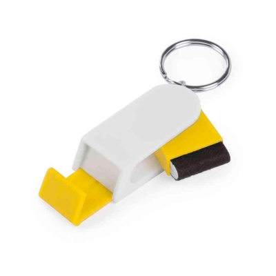 Брелок SATARI с подставкой для телефона, пластик, желтый, 2 x 4.8 x 1.3 см, желтый, пластик