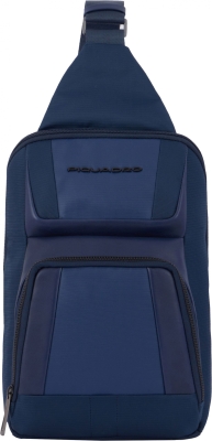 Рюкзак слинг муж. Piquadro Wallaby CA5751W120/BLU синий полиэстер/натур.кожа Рюкзак слинг муж. Piquadro Wallaby CA5751W120/BLU синий полиэстер/натур.кожа