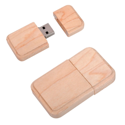USB flash-карта "Wood" (8Гб),4,9х2,9х1,1см, дерево, бежевый