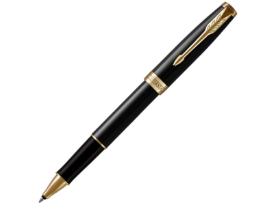 Ручка роллер Parker Sonnet, черный, желтый, металл