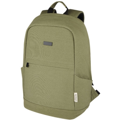 Рюкзак для ноутбука 15,6 дюймов с защитой от кражи Joey объемом 18 л из брезента, переработанного по стандарту GRS, зеленый