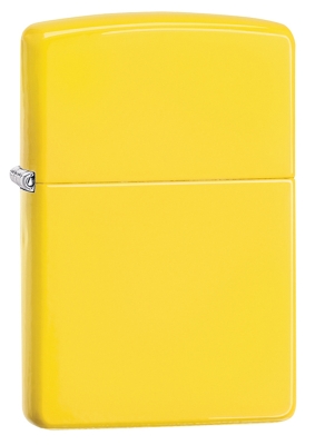 Зажигалка ZIPPO Classic с покрытием Lemon™, латунь/сталь, жёлтая, матовая, 38x13x57 мм, желтый