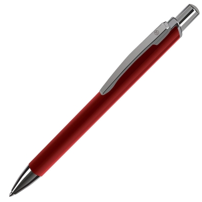 WORK, ручка шариковая, красный/хром, металл, красный, серебристый, металл