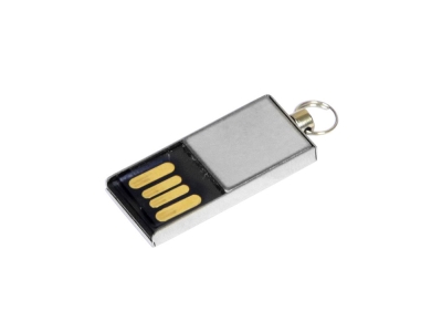 USB 2.0- флешка мини на 8 Гб с мини чипом, серебристый, металл