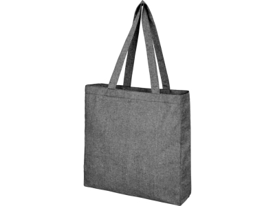 Эко-сумка с клинчиком «Pheebs» из переработанного хлопка, черный, полиэстер, хлопок