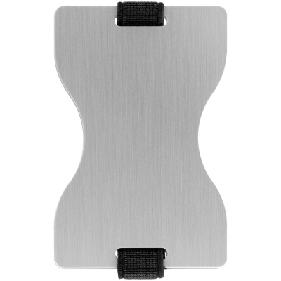Футляр для карт Muller c RFID-защитой, серебристый, серебристый, алюминий; ремешок - полиэстер