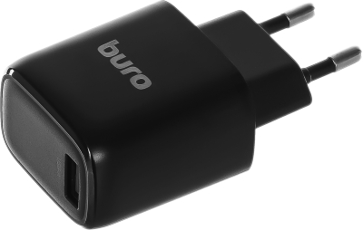 Сетевое зар./устр. Buro BUWG1 18W 3A (QC) USB-A универсальное черный (BUWG18P100BK), пластик Сетевое зар./устр. Buro BUWG1 18W 3A (QC) USB-A универсальное черный (BUWG18P100BK), пластик