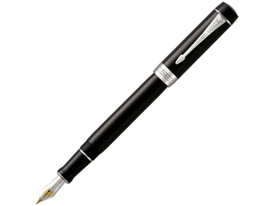 Ручка перьевая Duofold Classic Centennial, F, черный, серебристый, металл