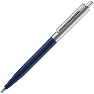 Ручка шариковая Senator Point Metal, ver.2, темно-синяя, синий