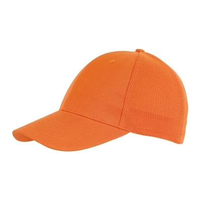 6-ти сегментная кепка PITCHER, оранжевый, 100% полиэстер
