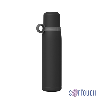 Термос "Урал" 600 мл, покрытие soft touch, черный, нержавеющая сталь/soft touch/пластик