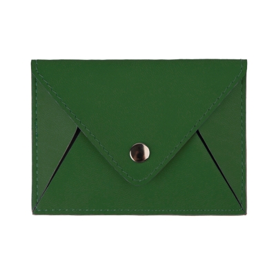 Холдер для карт "Sincerity", 7*11,5 см, PU, зеленый с серым, зеленый, pu