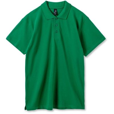 Рубашка поло мужская Summer 170, ярко-зеленая, зеленый, хлопок
