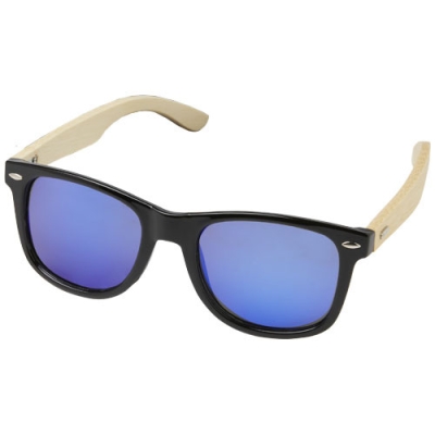 Taiyō, зеркальные поляризованные солнцезащитные очки в оправе из переработанного PET-пластика/бамбука в подарочной коробке, коричневый