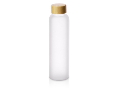 Стеклянная бутылка с бамбуковой крышкой «Foggy», 600 мл, серый