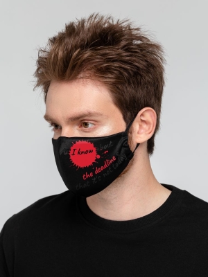 Набор масок для лица с термонаклейками Lucky Game, лицевая часть - полиэстер 100%; подкладка - хлопок 100%