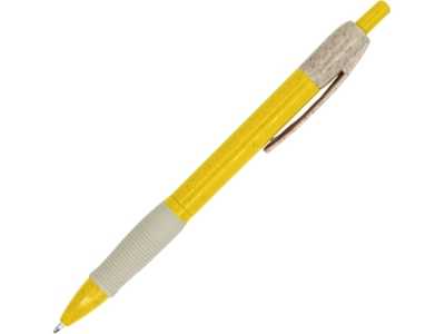 Ручка шариковая из пшеничного волокна HANA, желтый, пластик, растительные волокна