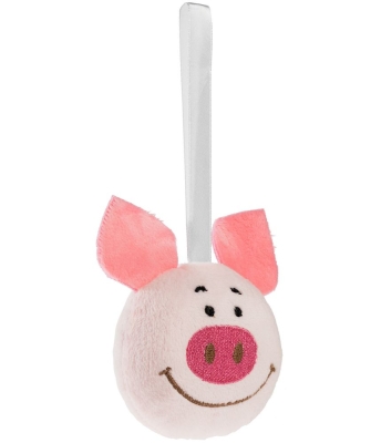 Мягкая игрушка-подвеска «Свинка Penny», верх - полиэстер, велюр; декор и набивка - полиэстер
