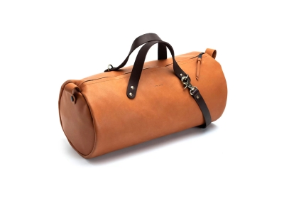 Маленькая дорожная сумка «Ангара», оранжевый, кожа