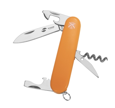 Нож перочинный Stinger, 90 мм, 10 функций, материал рукояти: АБС-пластик (оранжевый), в блистере, оранжевый, пластик