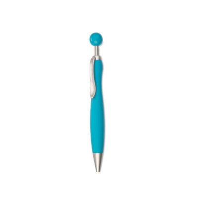 Ручка шариковая, голубой, пластик