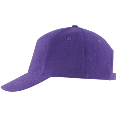Бейсболка Long Beach, темно-фиолетовая, фиолетовый, хлопок
