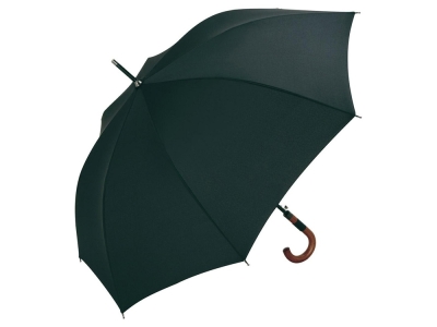 Зонт-трость «Fop» с деревянной ручкой, черный, полиэстер