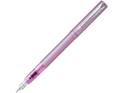 Перьевая ручка Parker Vector, F, розовый, серебристый, металл