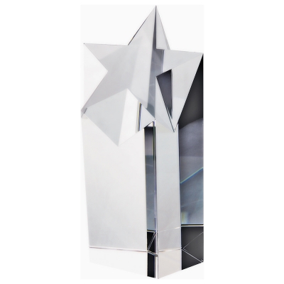Кристалл "Звезда"; прозрачный; 9х5,8х17,8 см; стекло; лазерная гравировка, прозрачный