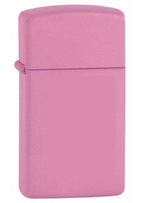Зажигалка ZIPPO Slim® с покрытием Pink Matte, латунь/сталь, розовая, матовая, 29x10x60 мм, розовый