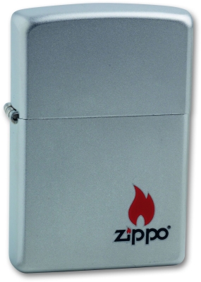 Зажигалка ZIPPO с покрытием Satin Chrome™, латунь/сталь, серебристая, матовая, 38x13x57 мм, серебристый