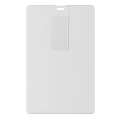 Флешка Card, 16 Гб, белая, белый, пластик