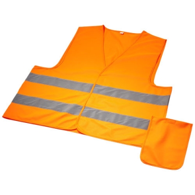 Защитный жилет Watch-out в чехле для профессионального использования, оранжевый, полиэстер