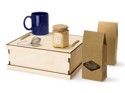 Подарочный набор «Tea Duo Deluxe», коричневый, дерево, металл, керамика
