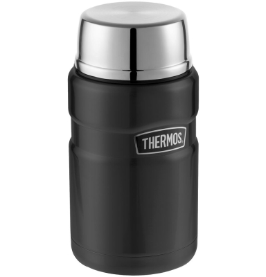 Термос для еды Thermos SK3020, черный, черный, корпус - нержавеющая сталь, пищевая; пробка - пластик; силикон