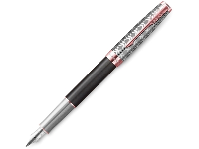 Перьевая ручка Parker Sonnet, F, серый, желтый, серебристый, металл