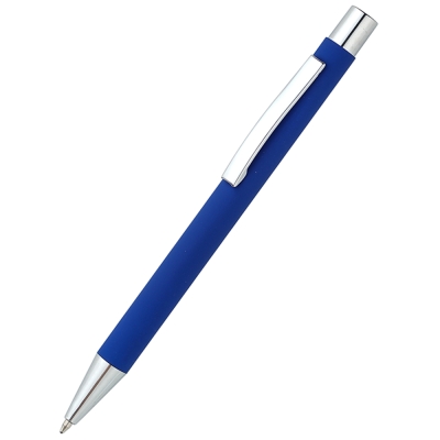 Ручка металлическая Rebecca софт-тач, синяя, синий