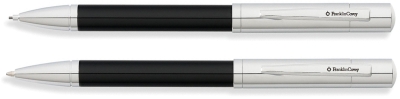 Набор FranklinCovey Greenwich: шариковая ручка и карандаш 0.9мм. Цвет - черный + хромовый., серебристый, латунь, нержавеющая сталь