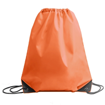 Рюкзак мешок с укреплёнными уголками BY DAY, оранжевый, 35*41 см, полиэстер 210D, оранжевый, 100% полиэстер, 210d