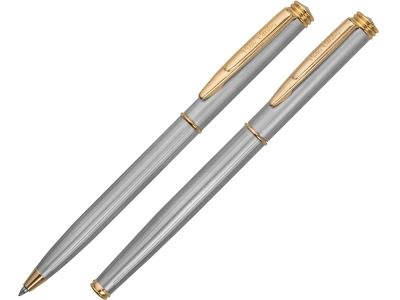 Набор «Pen and Pen»: ручка шариковая, ручка-роллер, желтый, серебристый, металл