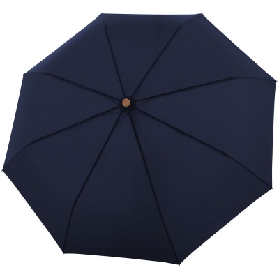 Зонт складной Nature Mini, синий, синий, полиэстер, пластик