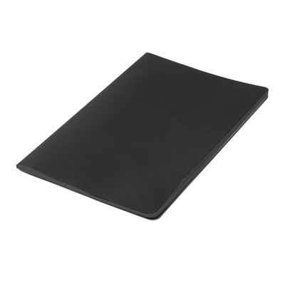 Тетрадь SLIMMY, 140 х 210 мм,  черный с черным, бежевый блок, в клетку, черный, pu silk touch
