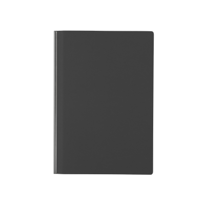 Блокнот "Маджента", формат А5, черный, искусственная кожа/soft touch