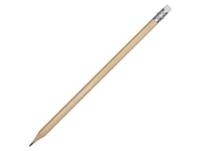 Шестигранный карандаш с ластиком «Presto», натуральный, дерево
