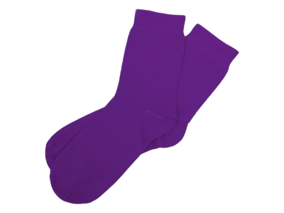Носки однотонные «Socks» женские, фиолетовый, пластик, эластан, хлопок