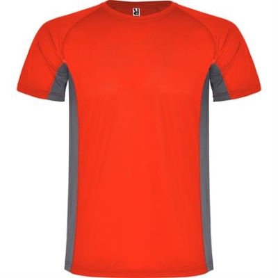 Спортивная футболка SHANGHAI мужская, КРАСНЫЙ/ТЕМНЫЙ ГРАФИТ 2XL, красный/темный графит