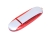 USB 3.0- флешка промо на 128 Гб овальной формы, красный, серебристый, пластик
