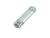 USB 2.0/micro USB- флешка на 16 Гб, серебристый, металл
