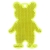 Пешеходный светоотражатель «Мишка», неон-желтый, желтый, пластик