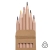 Набор цветных карандашей KINDERLINE small, 6 цветов, дерево, картон
